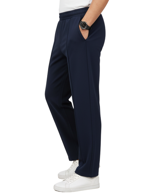 Pleated Navy Blue Trousers