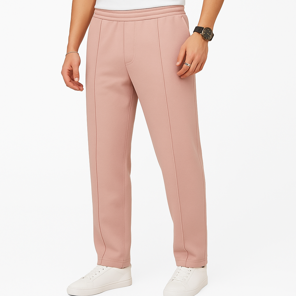 Pleated Camel Brown Trousers