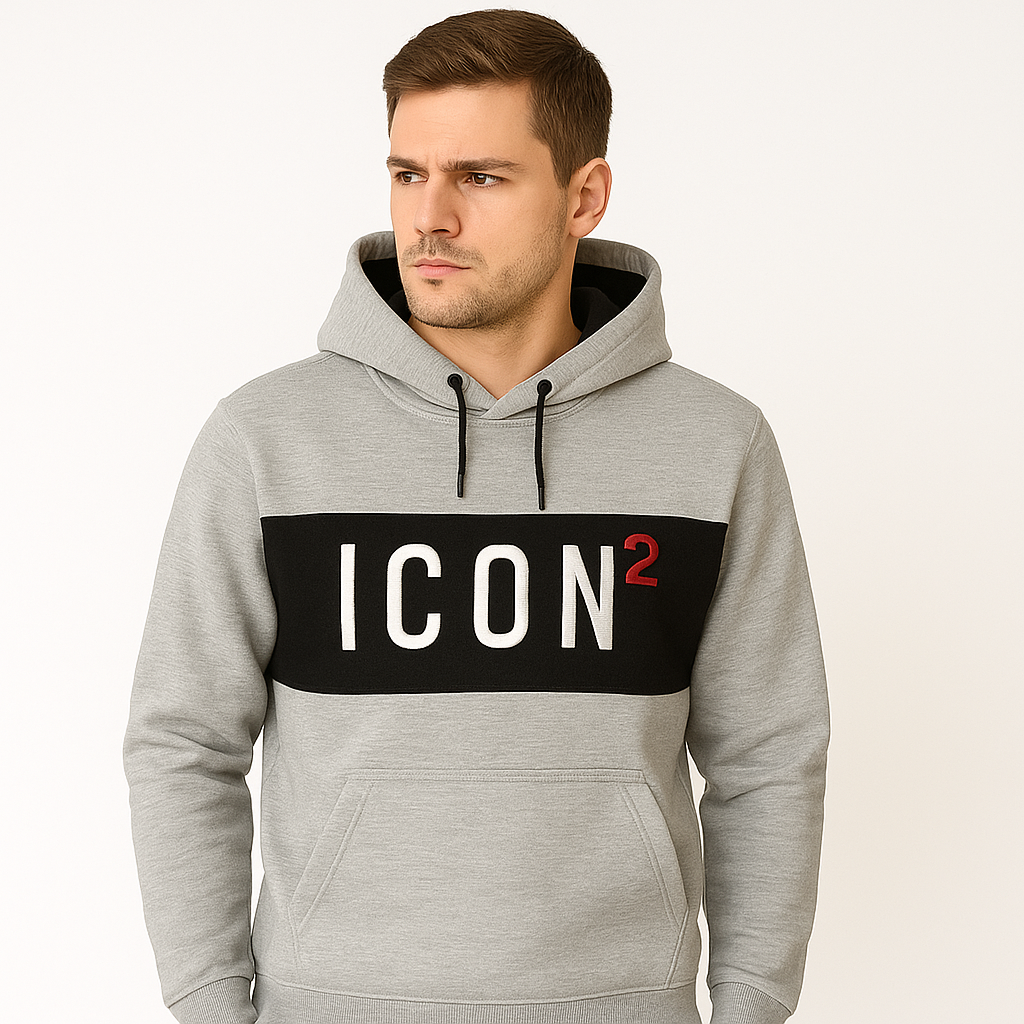 Grey & Black ICON² Hoodie