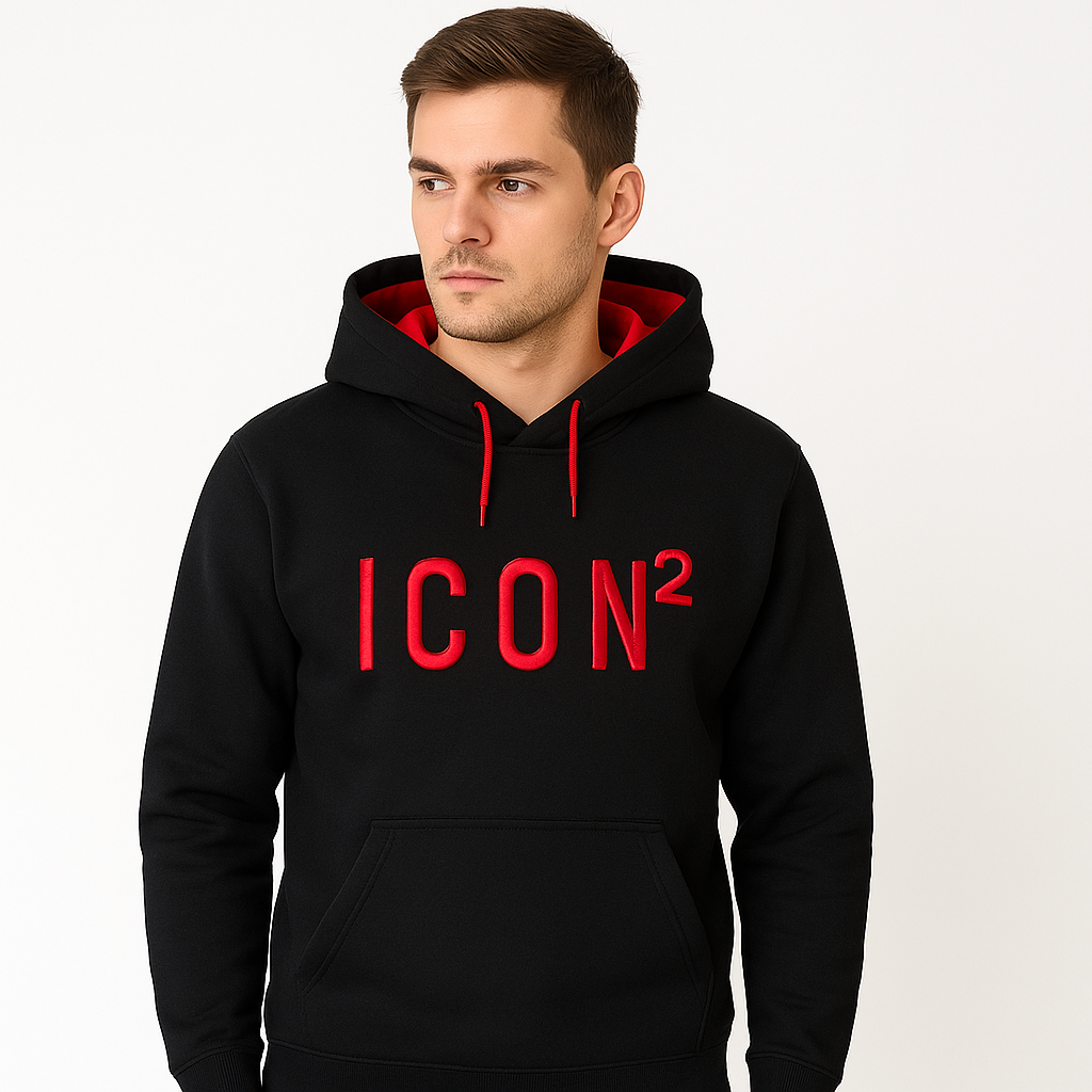 Black & Red ICON² Hoodie