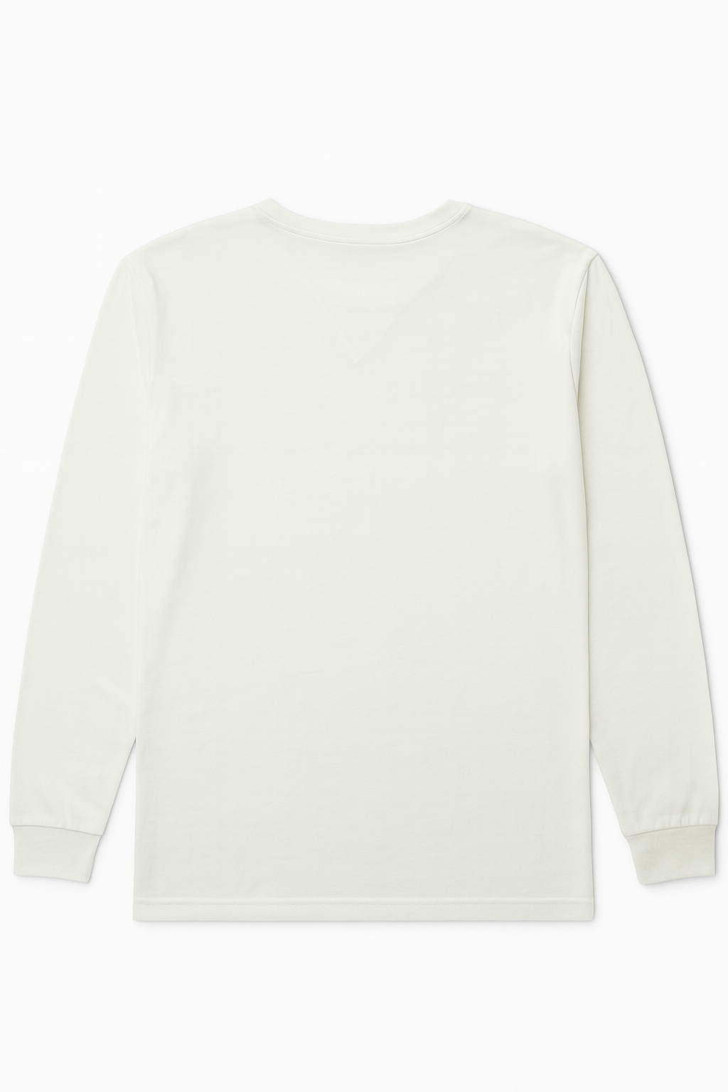 Classic White Long Sleeve Crewneck