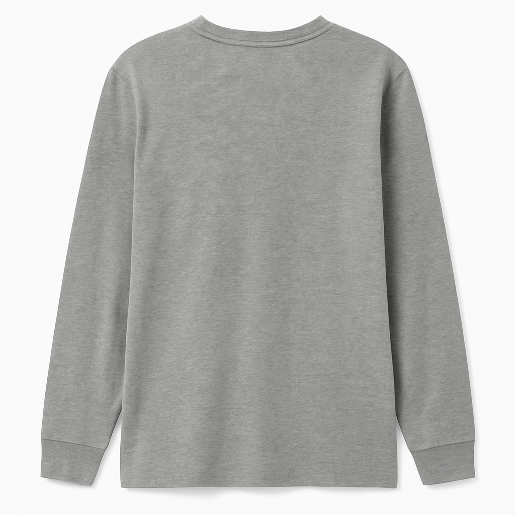 Classic Heather Grey Long Sleeve Crewneck