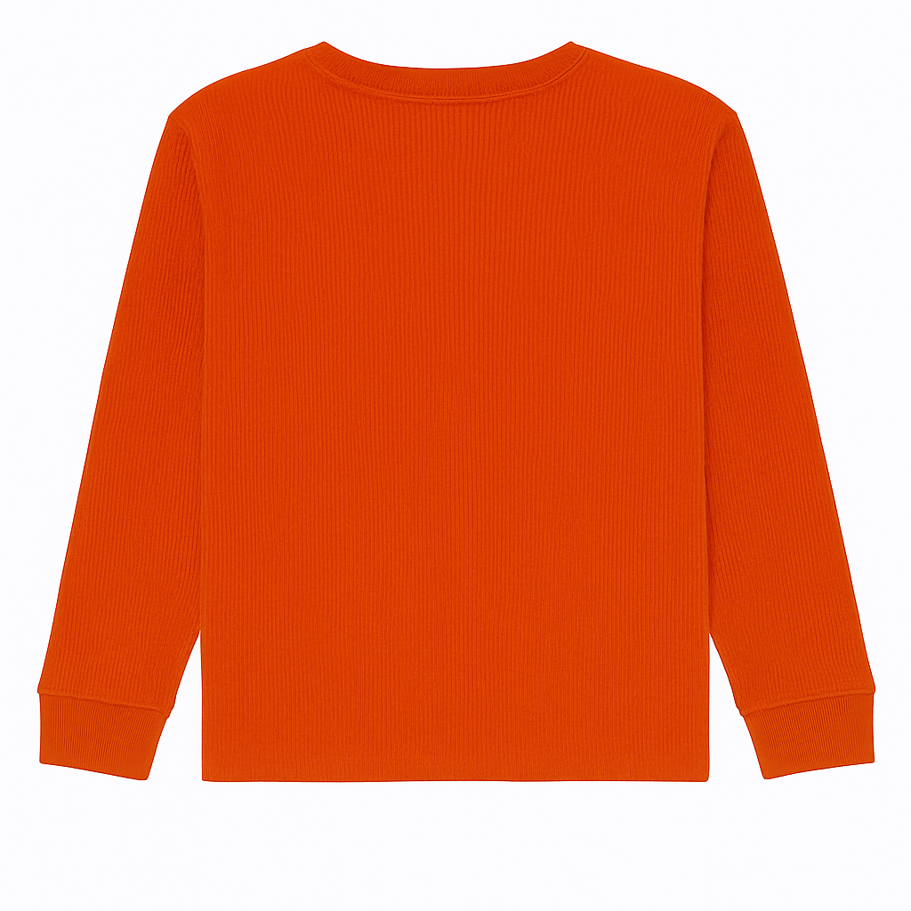 Big & Tall Red Waffle Knit Thermal Long Sleeve Shirt