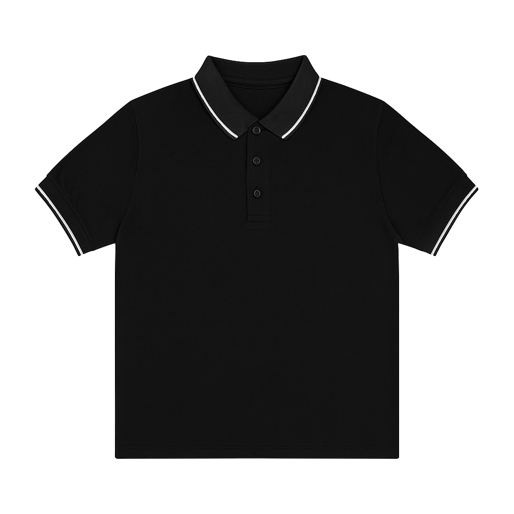 Elite Edge PK Polo – Textured & Durable PK Knit Fabric (Black)