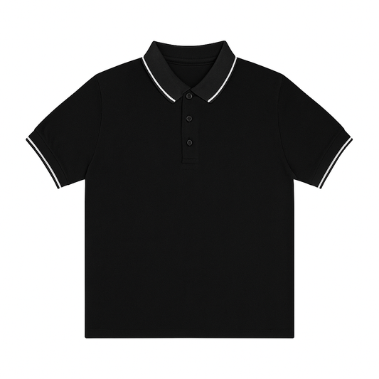 Elite Edge PK Polo – Textured & Durable PK Knit Fabric (Black)