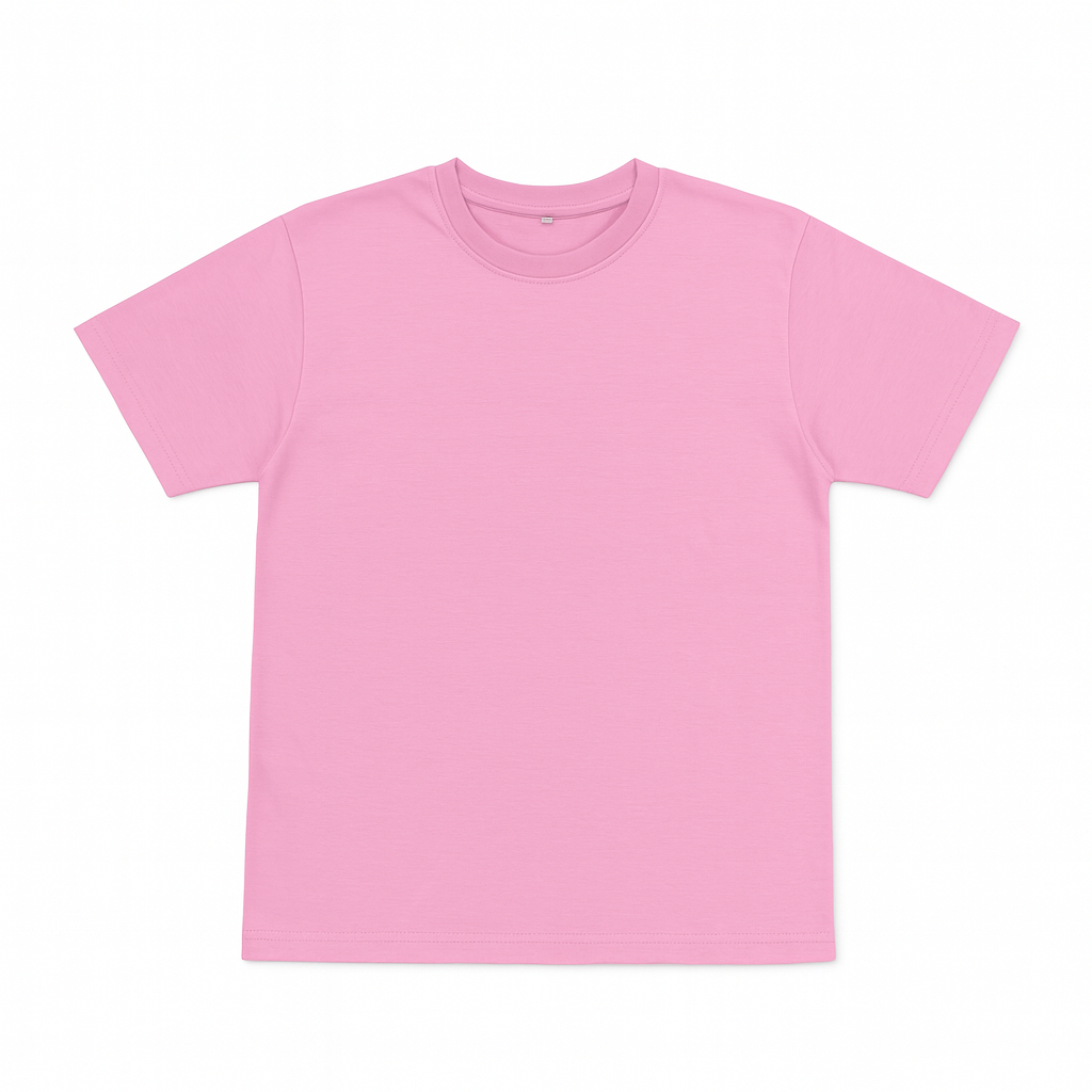 Everyday Comfort Jersey Tee – Soft & Breathable Jersey Fabric (Pink)