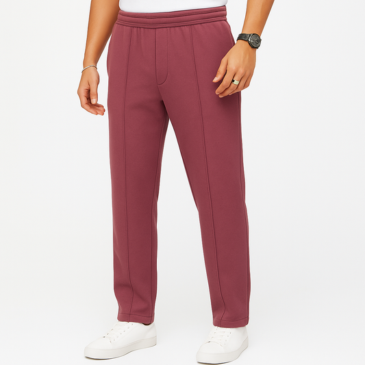 Pleated Burgundy Trousers