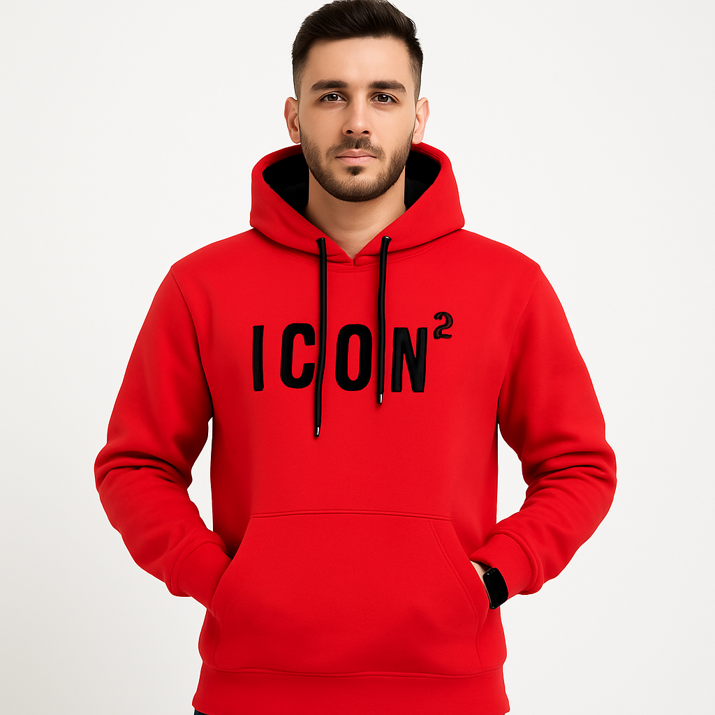 Red with Black ICON² Hoodie