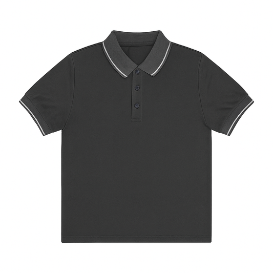 Elite Edge PK Polo – Textured & Durable PK Knit Fabric (Grey)