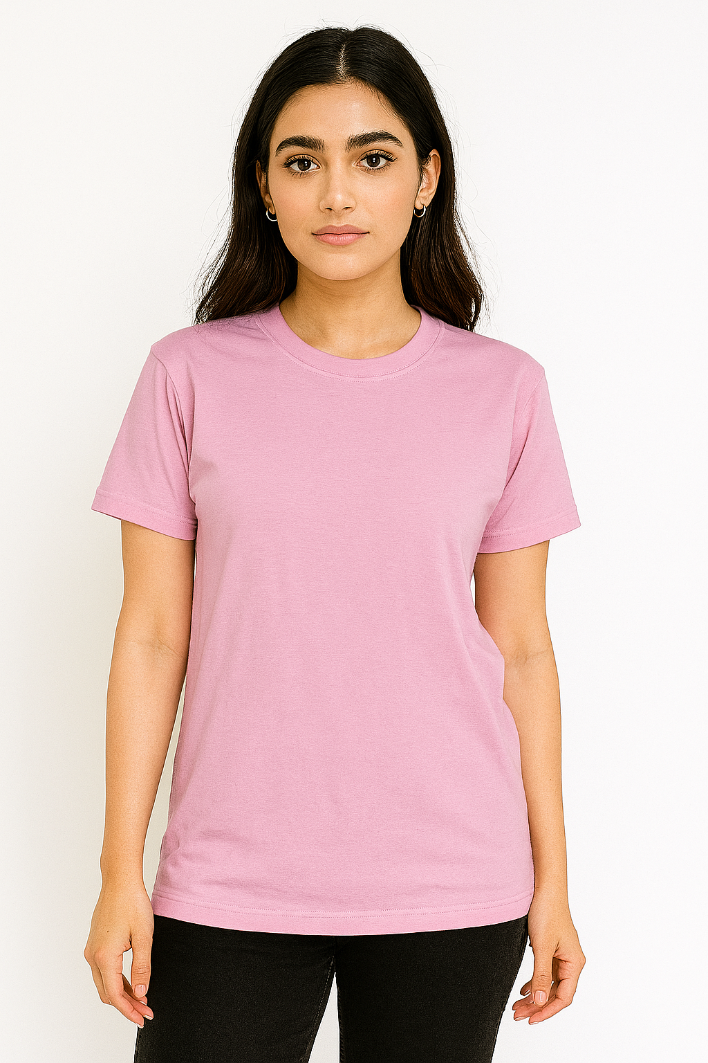 Everyday Comfort Jersey Tee – Soft & Breathable Jersey Fabric (Pink)