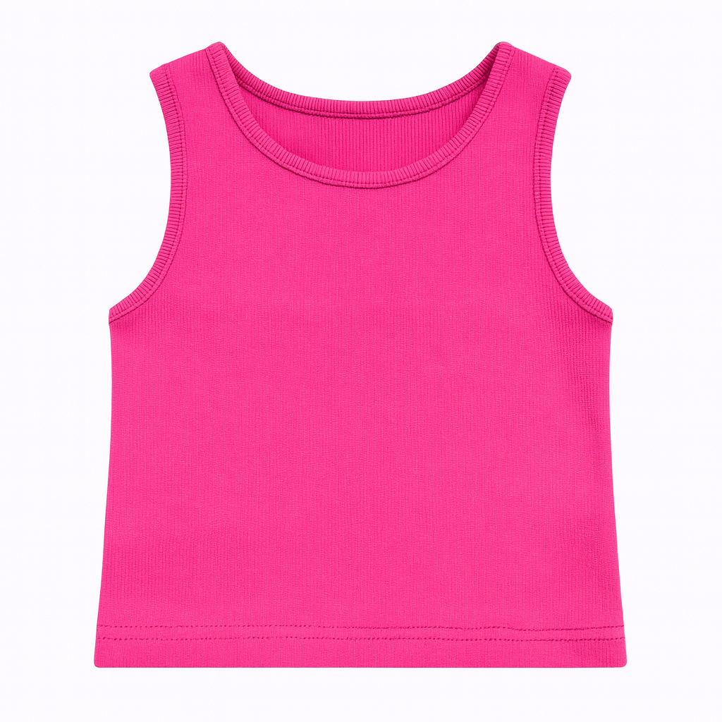 Women’s Hot Pink Ribbed Tank Top
