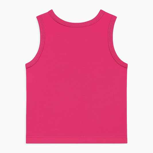 Women’s Hot Pink Ribbed Tank Top
