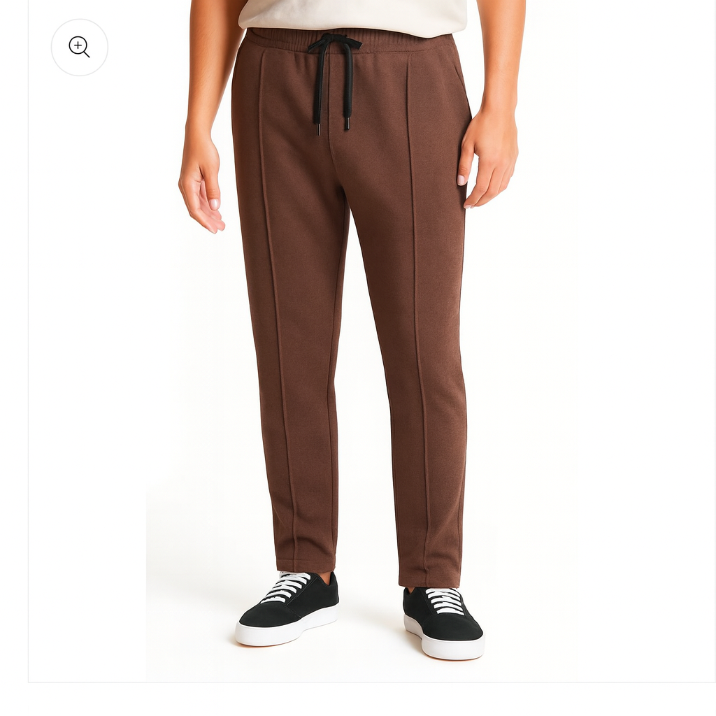 Pleated Brown Trousers