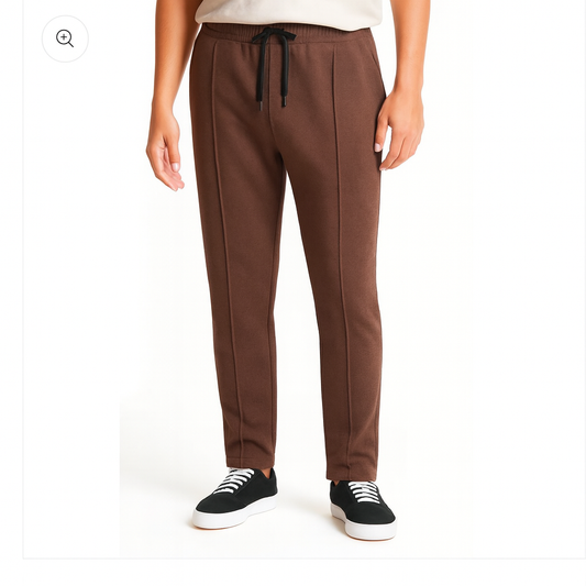 Pleated Brown Trousers