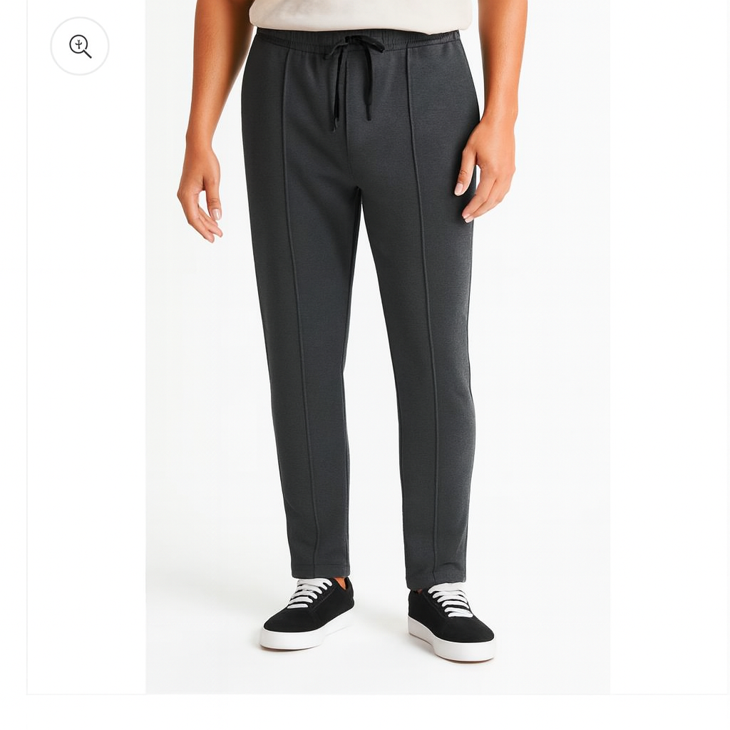 Pleated Charcoal Grey Trousers
