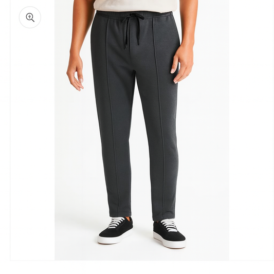 Pleated Charcoal Grey Trousers