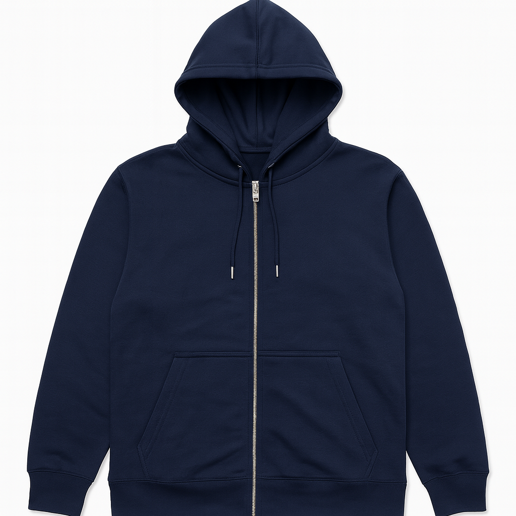 Navy Fleece Zipper Hoodie – Everyday Essential Layer