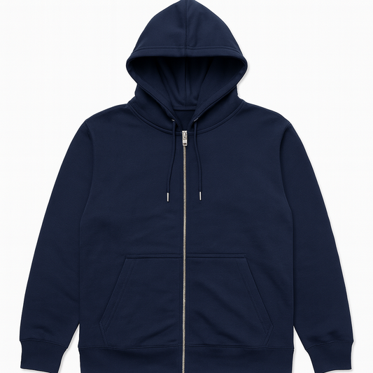 Navy Fleece Zipper Hoodie – Everyday Essential Layer