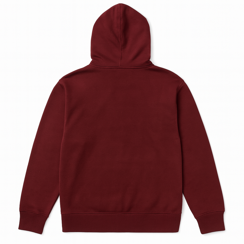 Red Fleece Zipper Hoodie – Minimal & Cozy Style