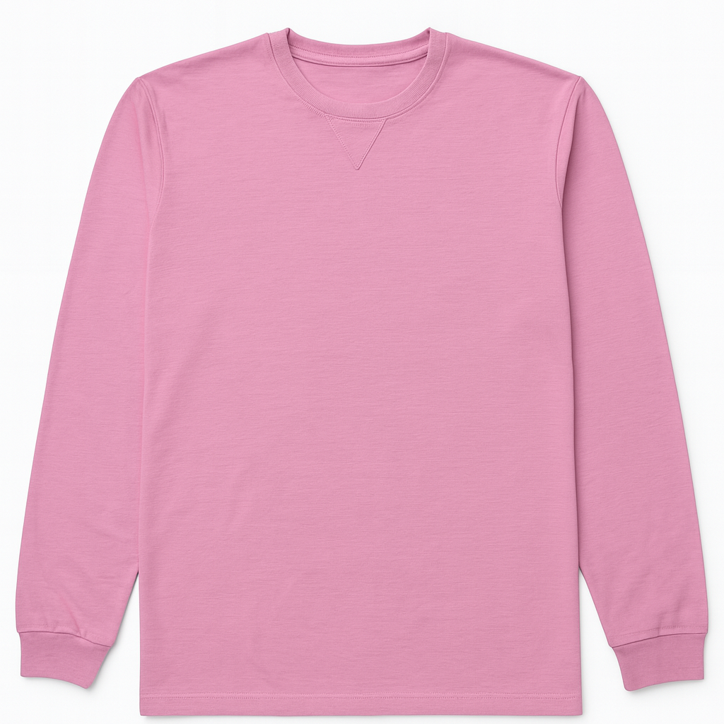 Classic Pink Long Sleeve Crewneck
