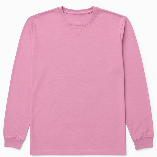 Classic Pink Long Sleeve Crewneck