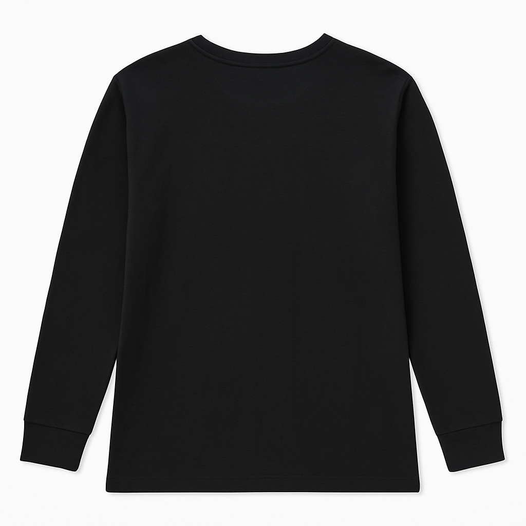 Classic Black Long Sleeve Crewneck