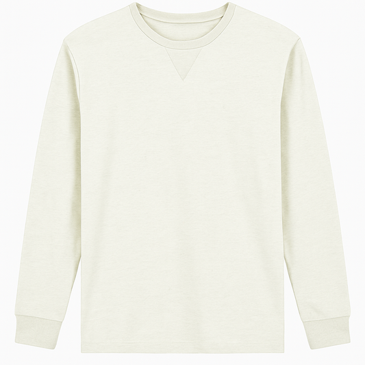Classic White Long Sleeve Crewneck