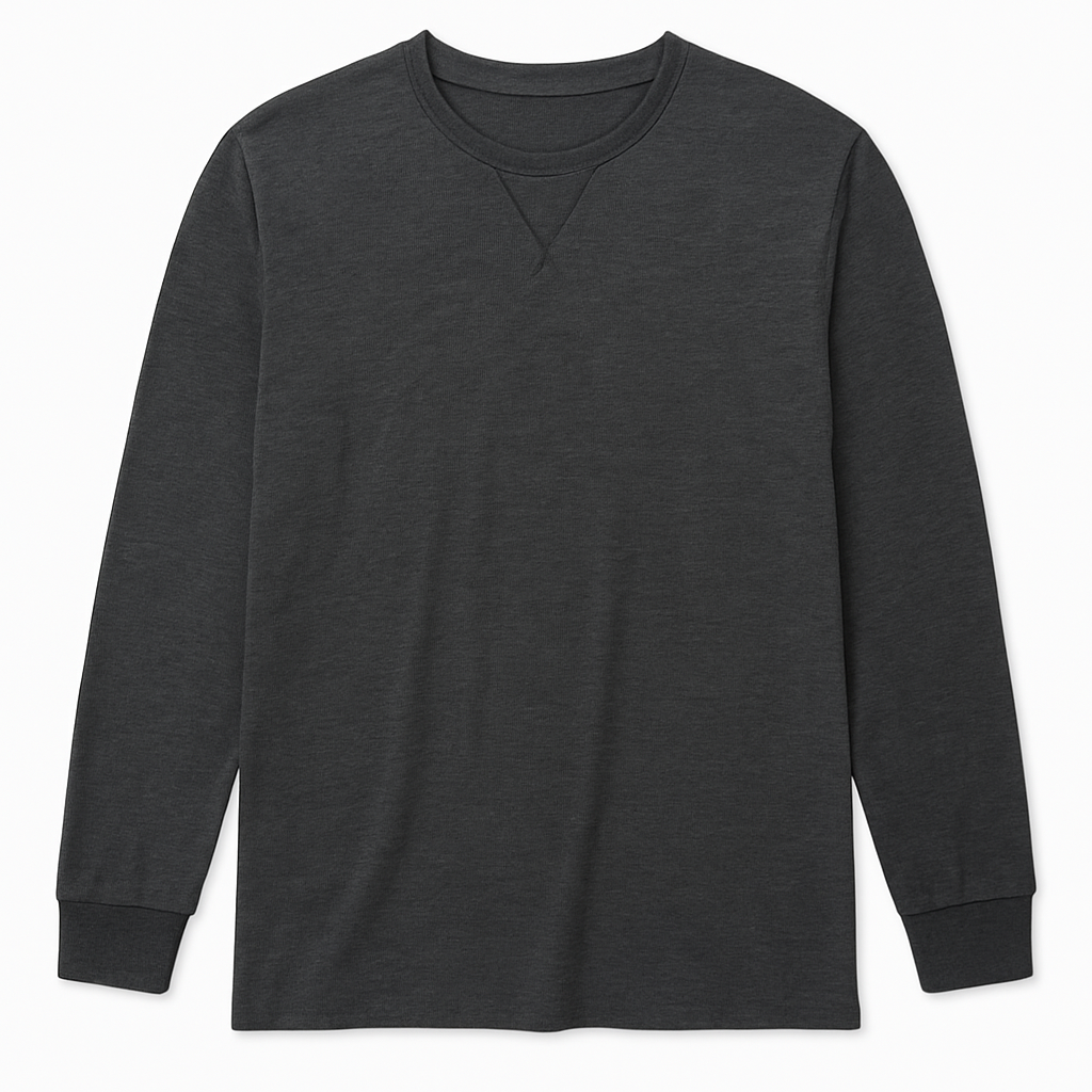 Classic Charcoal Long Sleeve Crewneck