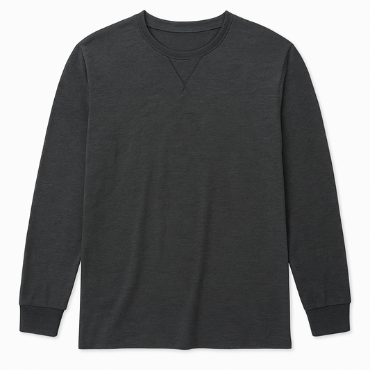 Classic Charcoal Long Sleeve Crewneck