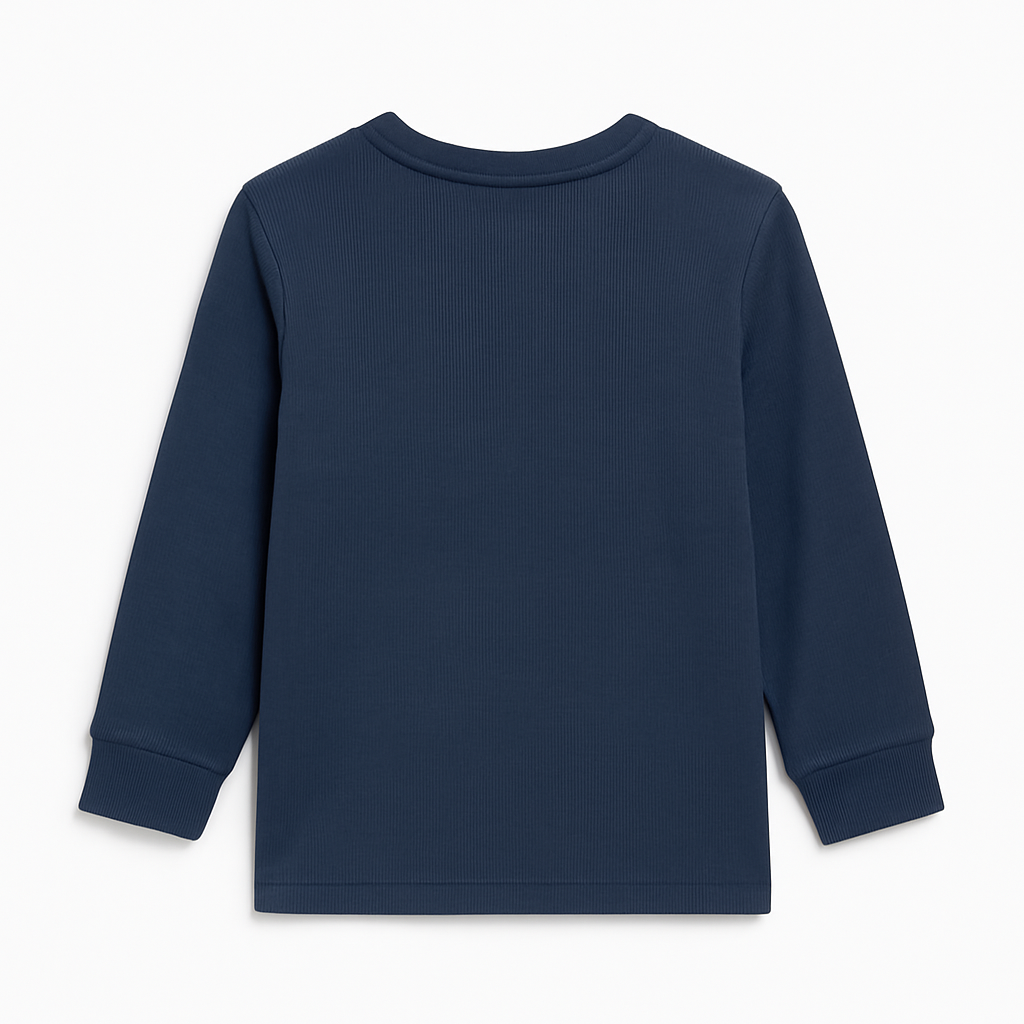 Big & Tall Men’s Navy Waffle Knit Thermal Long Sleeve Shirt